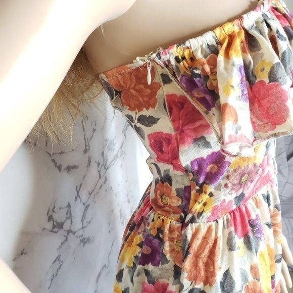 swooll One-Shoulder Floral Ruffle Romper summer spring casual size small - Picture 3 of 6